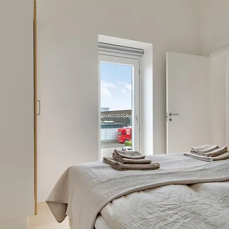 Højloftet Stilfuld Tæt På Centrum Med Altan Lejlighed